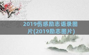 2019伤感励志语录图片(2019励志图片)