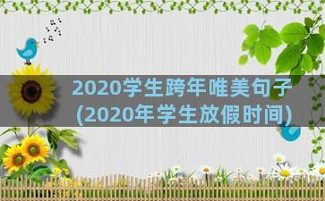 2020学生跨年唯美句子(2020年学生放假时间)