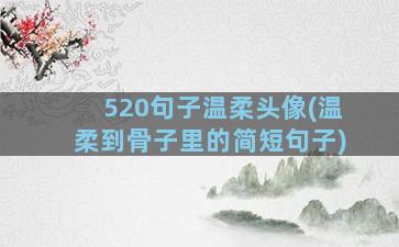 520句子温柔头像(温柔到骨子里的简短句子)