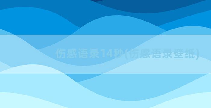 伤感语录14秒(伤感语录壁纸)