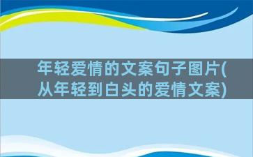 年轻爱情的文案句子图片(从年轻到白头的爱情文案)