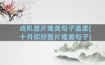 战机图片唯美句子温柔(十月你好图片唯美句子)