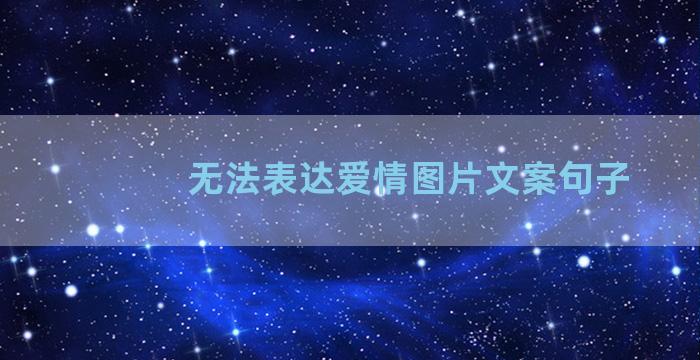 无法表达爱情图片文案句子