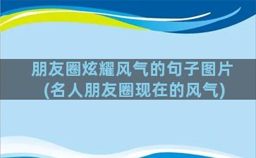 朋友圈炫耀风气的句子图片(名人朋友圈现在的风气)